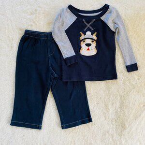Boy Toddler Pit Bull Terrier Dog PJ Loungewear Set Size 24 months Kite Strings